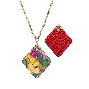 Patricia Nash ❤️ Abella 31” reversible leather necklace